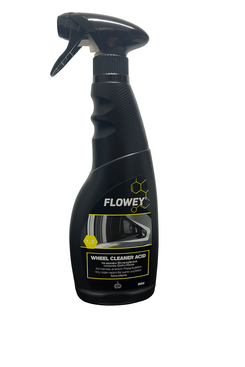 FLOWEY® Wheel Cleaner Acid – Limpiador de Llantas Ácido (500 ml) 1,2