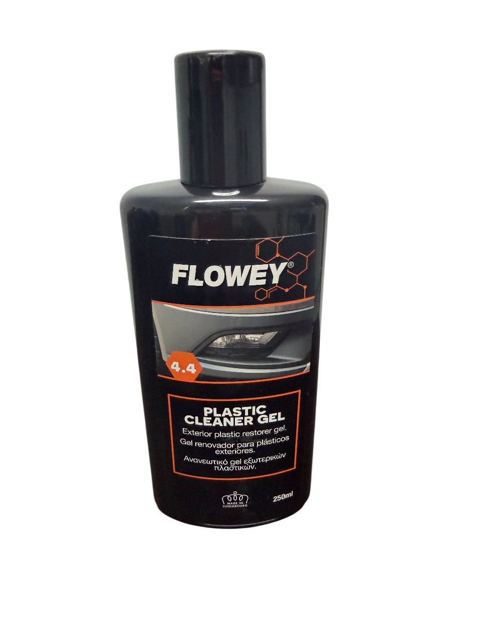 FLOWEY® Plastic Cleaner Gel 4.4 – Gel Renovador de Plásticos Exteriores (250 ml)